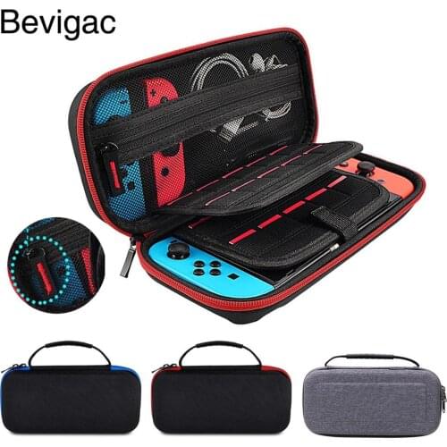 Bevigac For Nintend Switch Carrying Case Protective Pouch W/20 Games Card Slot Storage Bag For Nintendo Console Box Accessories