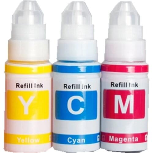 Compatible GI-490 ink GI490 C M Y Dye Ink Refill Kit for Canon PIXMA G1400 G2400 G3400 G1000 G2000 G3000 Ink Tank Printer