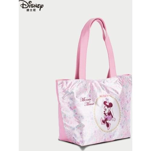 Disney Genuine Minnie Mouse Womens Waterproof Handbag Casual Large Capacity Lightweight Shopping Bag Shoulder Bag