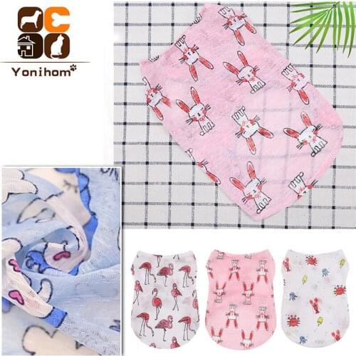 T-shirt Dogs Soft Puppy Dogs Clothes Cute Pet Dog Clothes Cartoon Clothing Summer Shirt Casual Vests for Small Pet Supplies Pets