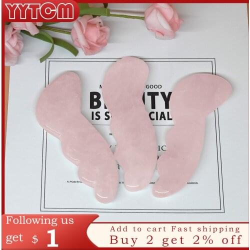 Hot Massage Tool Guasha Board Natural green jade scraping plate scraper stone massager thin slimming face v-line beauty