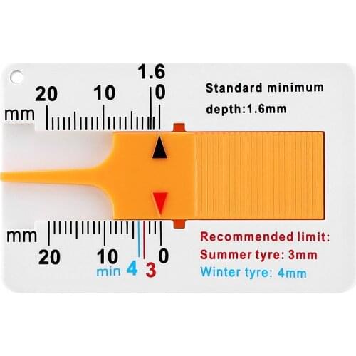 Measure Tool Tyre Tread Depth Gauge Tread Depth Meter for Car Trailer Motorcycle Caravan Trailer Wheel Car Accessories