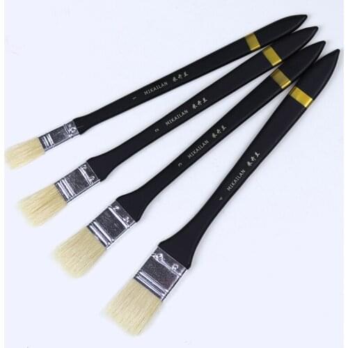 MIKAILAN Watercolor Gouache Paint Brushes Pig Bristle Hair Painting Brush Acrylic Oil Painting Drawing Students Art Supplies