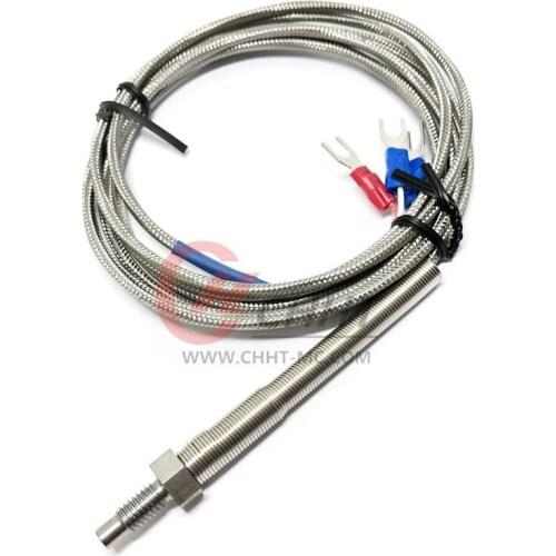 M6 1m 2m 3m 4m 5m PT100 Type Probe Thread Thermocouple Temperature Sensor
