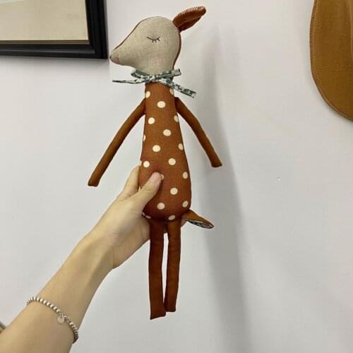 Lovely Cartoon Deer Stuffed Toys Bambi Baby Plush Sleeping Toy kawaii Doll Baby Newborn Early Educational Interactive Toy