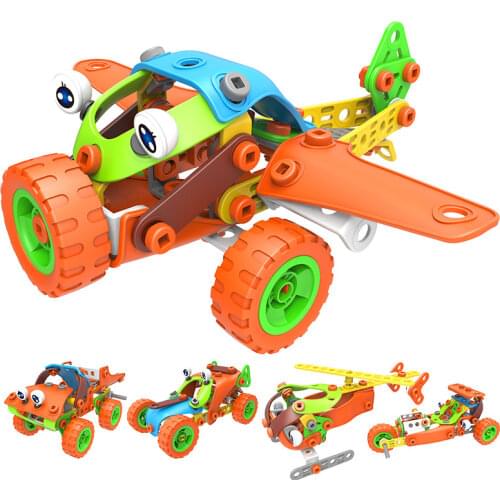 5 in 1concept car model 136pcs assembly car model building kits diy Parent-Child Interactive Screw Assembly Toy Model Gift