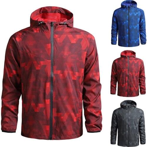 2021 Spring And Autumn Mens And Womens Fashion Hooded Zipper Waterproof And Windproof Solid Color Outdoor Casual Sports Jacket