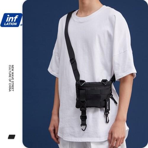 INFLATION поясная сумка Streetwear Hip hop Fashion Fanny Pack Cotton Men Belt Bag 2020 Travel Bag Mens Waist Bag 283AI2019