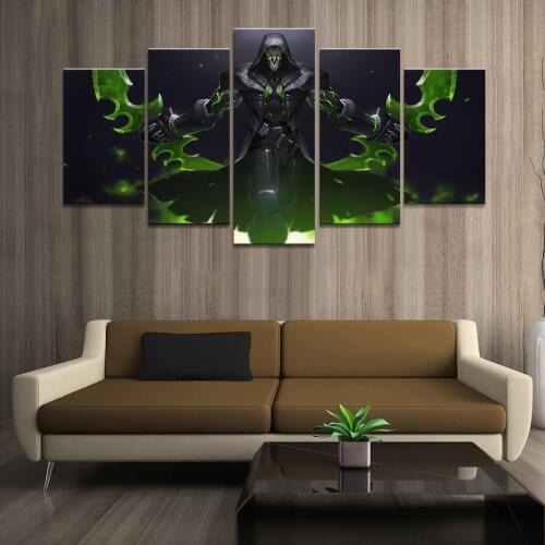 5Panel diamond painting full square round diamond embroidery Reaper Sickle Overwatch Game rhinestone Of Picture A2133