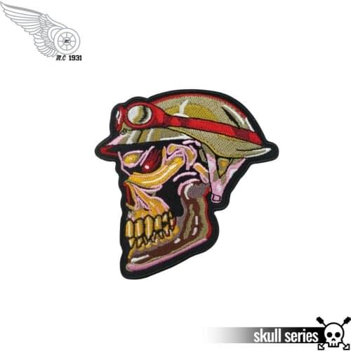 Timo skull patch chest size military patches for clothing cool applique garment labels