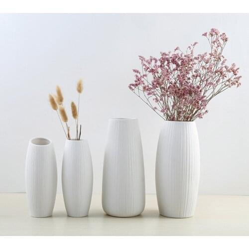 Wholesale Promotion Ceramics Flower Vase Home Decoration Plants Pots Wedding Decor Accessories Figurines Crafts Vase Ornaments