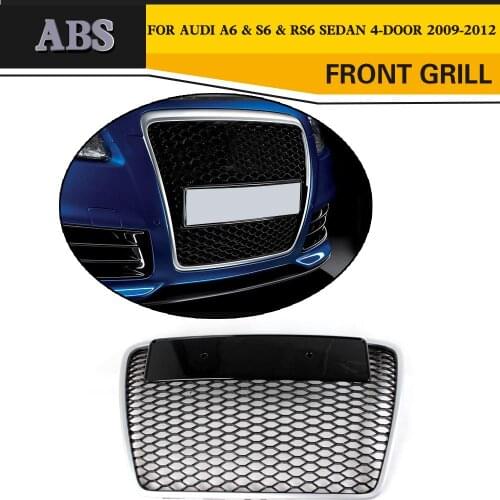 Front Bumper Racing Grill For Audi A6 S6 RS6 Sedan 4-Door 2009 2010 2011 2012