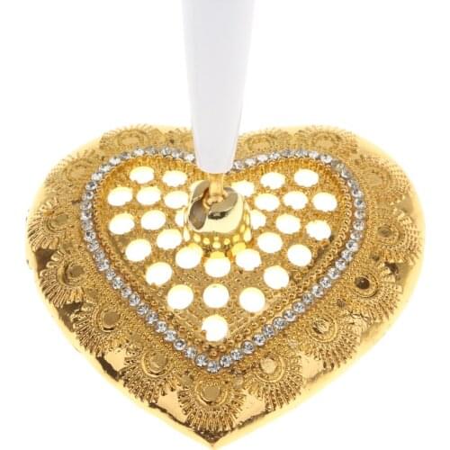 Wedding Bridal Engagement Golden Heart Pen Stand With Guest Book Signing Pen