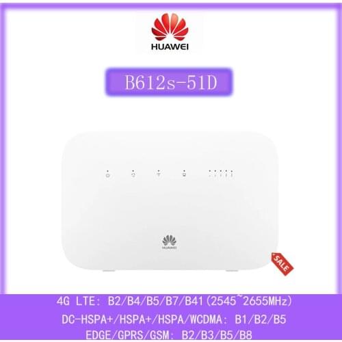 Unlocked Huawei B612 B612s-51d Router 4G LTE Cat6 300Mbs CPE Router +2pcs 4G Antennas