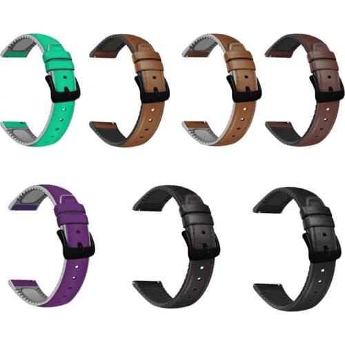 22mm Genuine Leather Straps For Samsung Galaxy Watch 46mm Smart for Huawei Watch 2 Bands Replacement Watchband