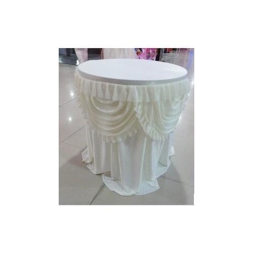 Reception party wedding table skirting