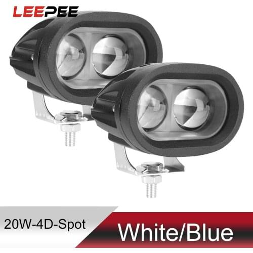 2000Lm DC9-80VHeadlights Lamp 4D len LED Work Light Spotlight Fog Lamp For Car Truck Motorbike 20W