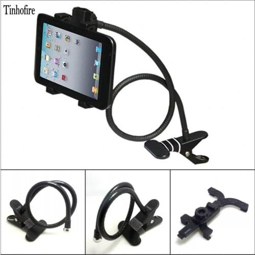 Tinhofire Rotating Flexible bedside ABS& stainless steel table Tablet PC holder stand mount bracket for 7-14 inch Ipad Tablet