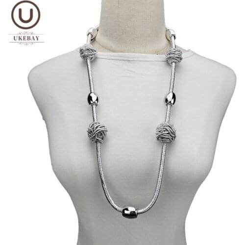 UKEBAY New Handmade Luxury Jewelry Wedding Party Accessories Alloy Pendant Necklaces Women Clothes Chains Body Jewelry Necklace