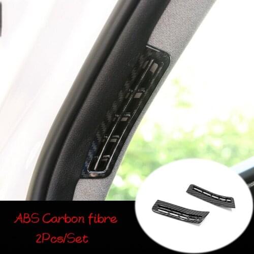 For Hyundai Santa FE 2018 2019 Car Door Window column Air Condition outlet Vent frame Covers Trim Exterior Auto Accessories 2pcs
