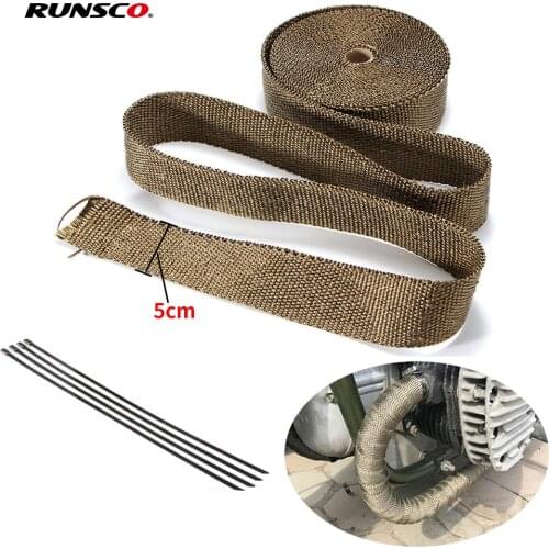 Car /Motorcycle Exhaust Thermal Exhaust Tape Header Heat Wrap Resistant Downpipe For Motorcycle Car Accessories