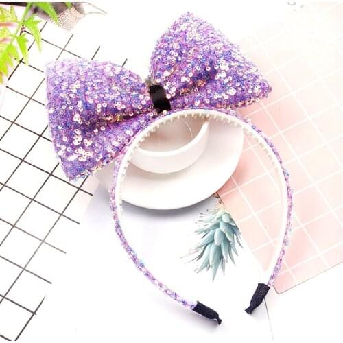 Sparkle Hair Bows Headband Snow White Hair Band pure handmade Band Clip Hair Accessories For Party Act Out