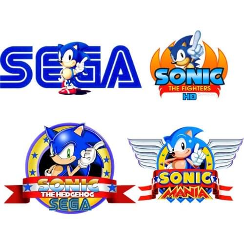 Dawasaru for SEGA Sonic Vintage Logo Sticker Personality Car Stickers Waterproof Car Accessories Car Bumper Decal