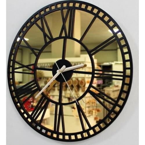 HLO 2021 New Design Roman Numeral Plexi Product Wall Clock Mirrored Quality Affordable Home Decoration Quiet Moderne Fair Price