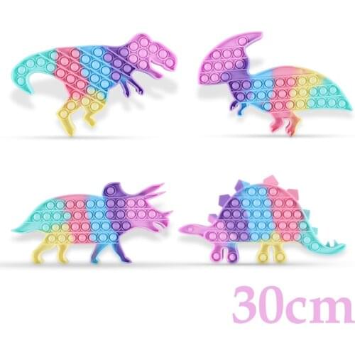 30cm Dinosaur Super Big Size Push Bubble Toys Autism Squishy Stress Reliever Toys Adult Kid Fidget Family Table Board Games Toys
