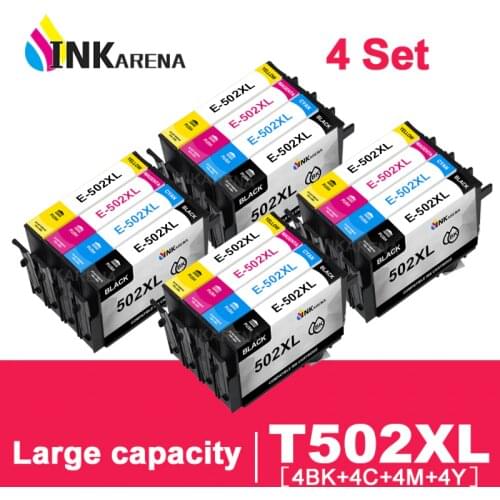 INKARENA T502XL 502XL Compatible Ink Cartridge With ARC Chip For Epson T502 XL Expression Home XP-5100 XP-5105 WF-2860DWF