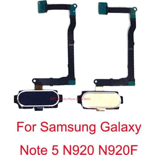 5 PCS Back Home Menu Button Flex Cable For Samsung Galaxy Note5 Note 5 N920 N920F N920C N920G Fingerprint Sensor Touch ID Flex