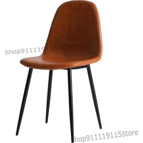 Leather Dining Chair Nordic Simple Chair Back Chair Household Dining Chair Modern Simple Coffee Shop Table Chair Leisure Chair
