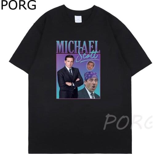 Michael Scott Homage Fashion Summer Short Sleeve Women/men T-Shirts Streetwear Aesthetic Oversized T Shirt Harajuku Casual Tops