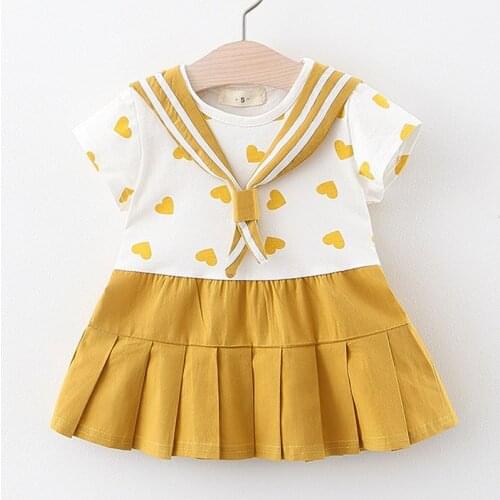 Melario Baby Girl Dress 2021 Summer Girls Kids Dresses Love Printing Princess Newborn Dresses Baby Clothes for 6M 24M