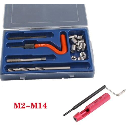 1Pcs Metric/Imperial Thread Repair Wire Insert Kit Installation Helicoil Car Repair Tools Set High Speed Steel