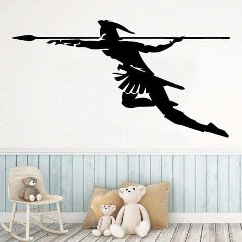 Large Warrior Wall Art Decal Wall Stickers Material For Babys Room Decoration Wall Art MURAL Drop Shipping