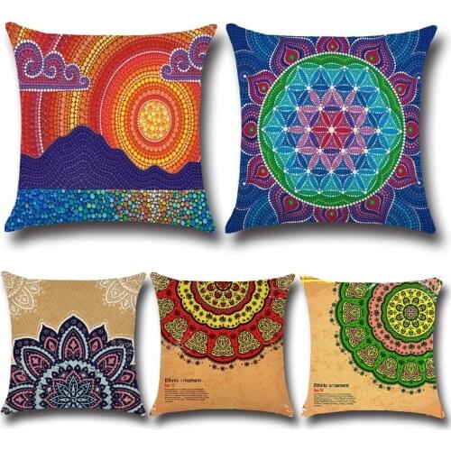 Wholesale pillowcases hot sale singular pattern pattern linen pillow to map custom pillow Europe and Europe pillowcase PP50