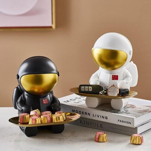 Resin Sculpture Ornaments Home Decoration Accessories Astronaut Decorative Figurines Storage Box Furnishings Modern Art Statues