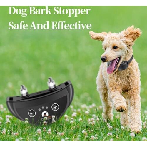 Portable Pet Collars Anti-Barking Chargeable Medium Dogs with Sound and Shock Training Supplies 5 Levels Adjustable Sensitivity