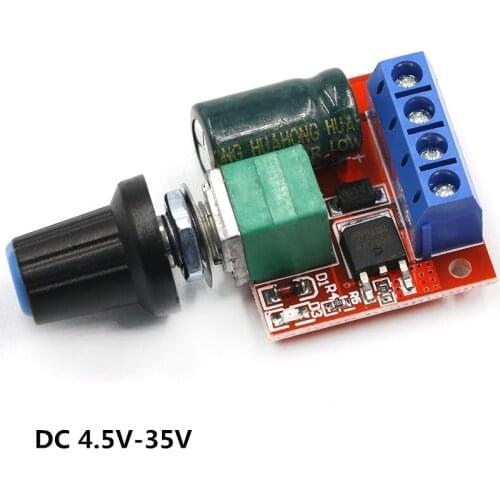 DC 4.5-35V 5A PWM 90W Motor Speed Controller 12 V Volt Mini Motor Control PWM DC12V Governor Switch Adjustable Drive Module 24V
