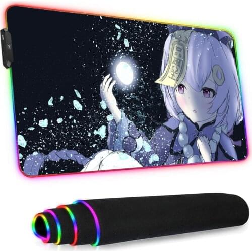 Led Mousepad Rgb Anime Genshin Impact Mat God of War Tattoo Magic BattleTiger Gaming Longteng Dedales Gamer Luminous Rug Bj Alex