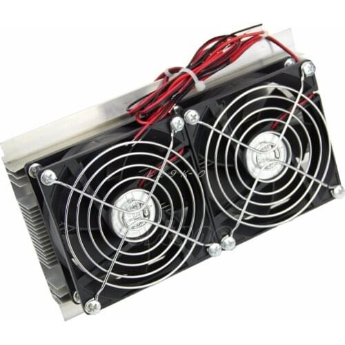 Thermoelectric for Peltier Refrigeration Cooling System Kit Cooler Double Fan DIY