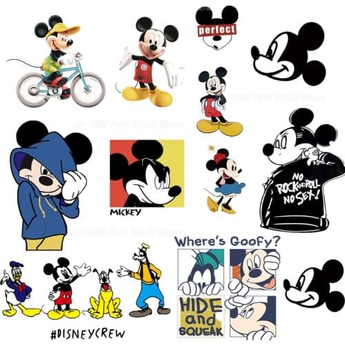 Disney Thermo Transfer Sticker Mini Mickey Mouse Minne Ironing Patches Iron on Clothes Sticker DIY Washable T-shirt Sticker Gift