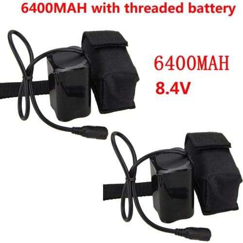 Bicycle Light Power 4x18650 6400mAh Rechargeable 18650 Li-ion Battery Pack For Bike Bicycle XML T6 Light Battery