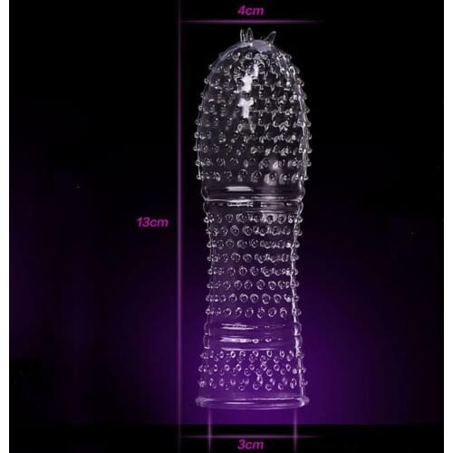 Screw dotted Condom Adult Sex Products Penis Sleeves Sex Toys Reusable Penis Extension Crystal condoms for man night extender