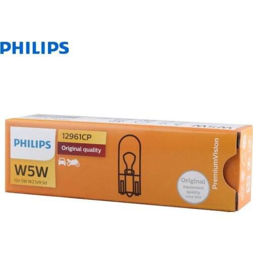 10X Philips Vision W5W T10 12961CP 5W Standard Car Interior Light Original Signal Lamps Door Light Reading Light Wholesale