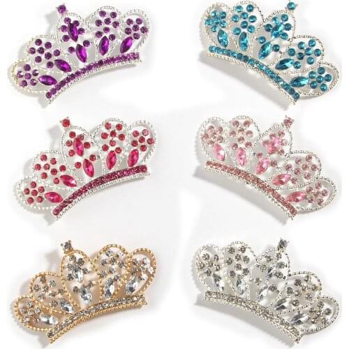 120PCS 33*56MM Big Crystal Alloy Rhinestone Buttons Embellishment For Wedding Decoration Flatback Crown for Hair Accessories