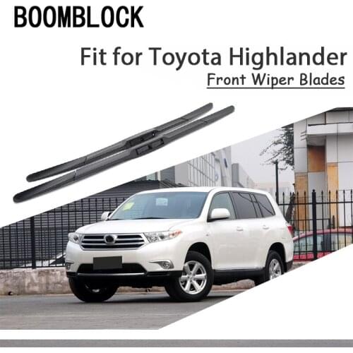 BOOMBLOCK 2PCS High Quality Front Windshield Wiper Blades For 2000-2016 Toyota Highlander Accessories