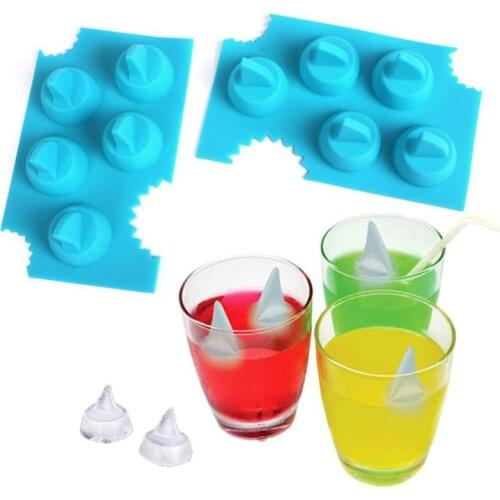 3D Shark Fin Shape Silicone Ice Cube Cool Freezing Mold Tray Ice Cream Maker DIY