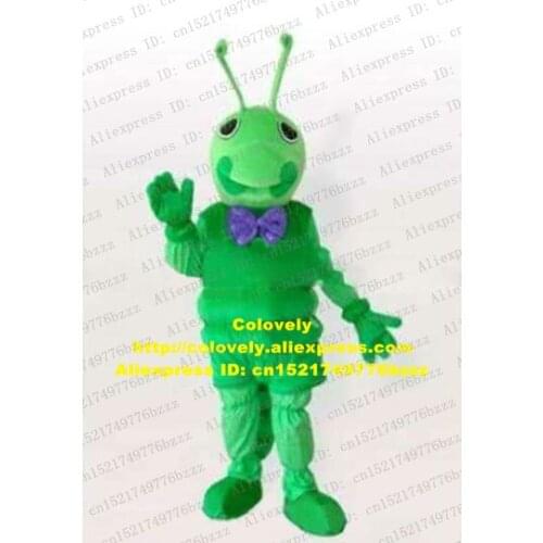 Caterpillar Carpenterworm Bean Worm Colpidium Bug GiantWorm Mascot Costume Purple Bowknot Pursed Mouth Cylinder Body No.6850